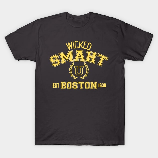 Wicked Smaht U, Boston, est. 1630 T-Shirt by Blended Designs
